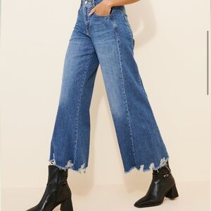 Women's Blue Wide-Leg Jeans - Anthropology